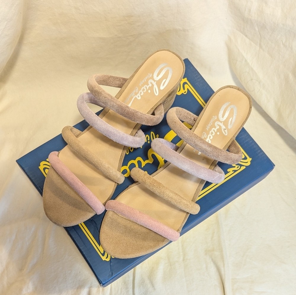 NWB Sbicca Hessmer Suede Leather dress sandals, size 8. - Picture 2 of 6